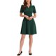 thumbnail image 2 of Vestido de Negocios INSPIRE CHIC para Mujer con Escote Corazón y Mangas Cortas Plisadas A-Line Sheath S Verde Oscuro, 2 of 6