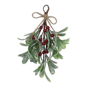 Bothyi - Muérdago Navideño Artificial Para Chimeneas Y Decoración Navideña. Frutos Rojos.