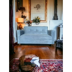 Dec-Hogar - Sofa 2 Cuerpos Felpa Gris Ruan