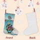 thumbnail image 3 of Fuera del Nido Tema: Calcetines de Navidad, fino lino blanco para colgar en escaleras y chimenea, decoración navideña para el hogar, regalo de Navidad.54cm×38cm, 3 of 5