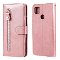 Gangxun - Funda Con Cremallera Para Xiaomi Redmi 9C, Carcasa Cartera De Cuero Pu Con Soporte Y Tarjetero