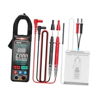 Ioensy - Multímetro Medidor De Abrazadera Inteligente 400A, Medidor De Amperios De Voltios Con Abrazadera Abierta Doble Versátil, Negro