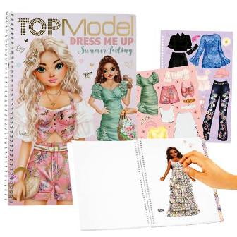Dress Me Up grande con 24 paginas y muchos stickers SUMMER FEELING TOPModel