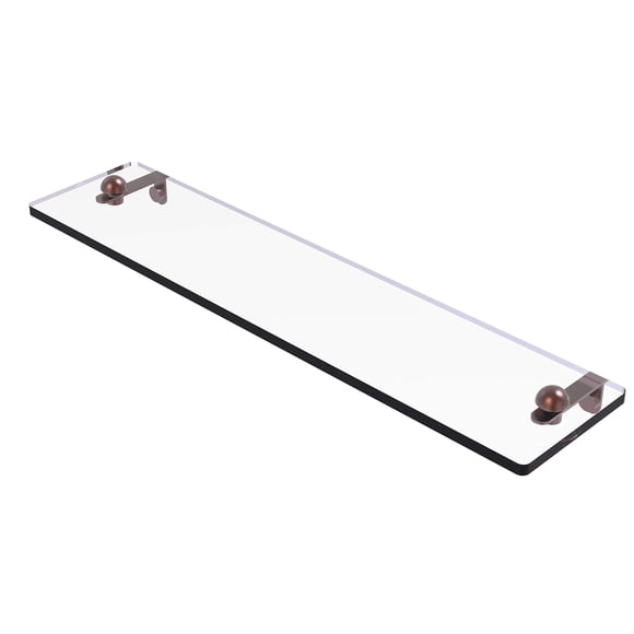Estante de vidrio Allied Brass RC-1/22 Vanity, 22 pulgadas, cobre