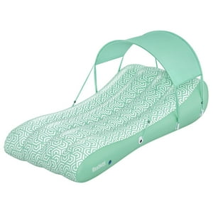 Flotador Reposera Inflable Con Techo 1.78X 1.02M Bestway Celeste Tamaño Unico