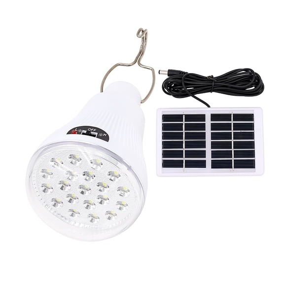 Ampolleta Led Recargable Solar, Con Panel De Carga 20w
