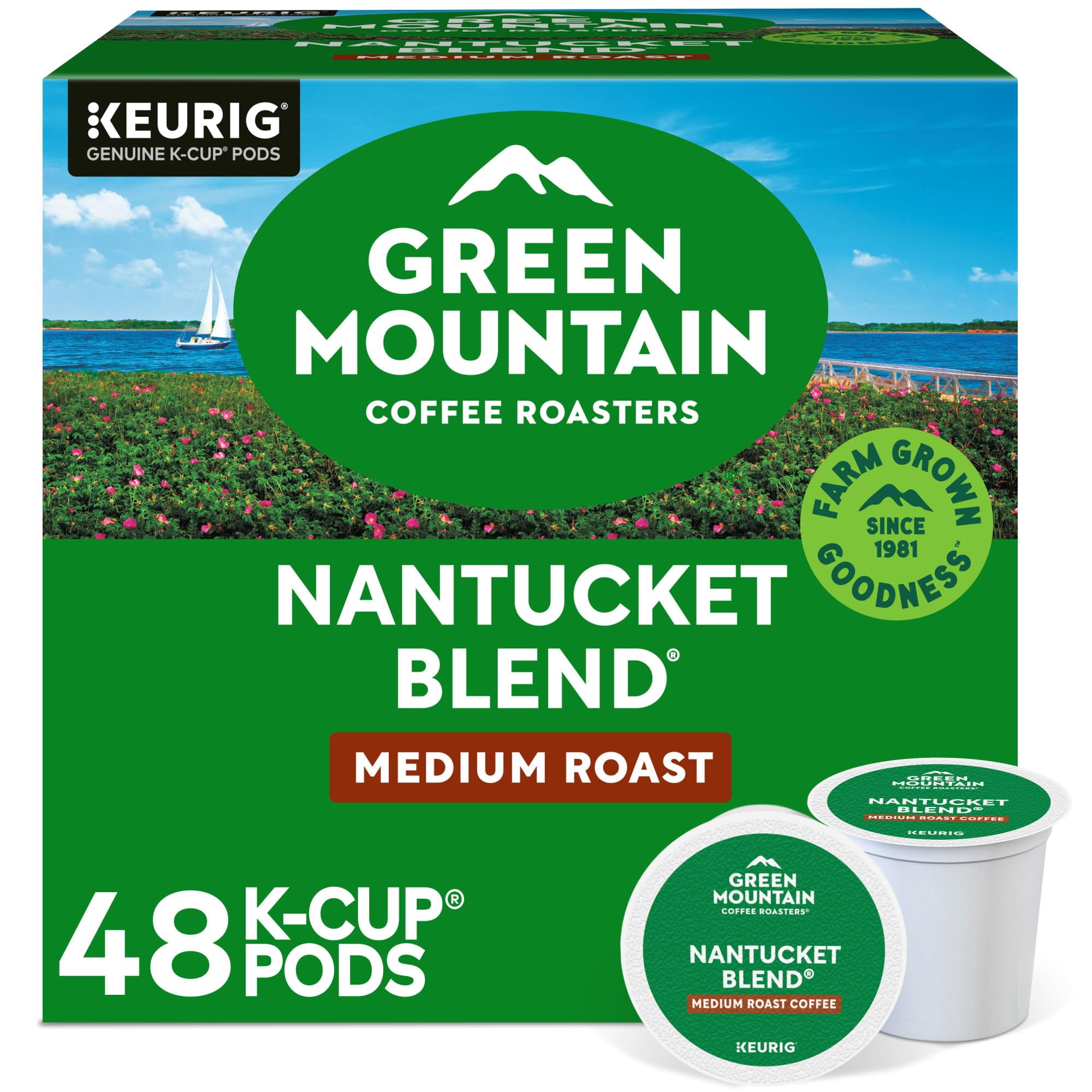 Green Mountain Coffee Roasters - Cápsulas De Café Green Mountain Nantucket Blend Tostado Medio 48 Unidades