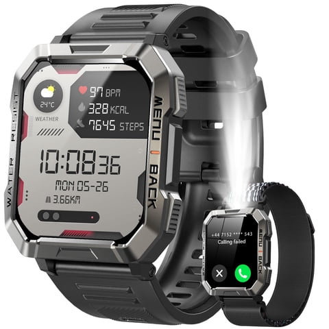 Iowodo - Reloj Inteligente De Grado Militar Para Hombre Con