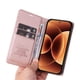 thumbnail image 5 of Funda Billetera de Cuero para Xiaomi 17 Pro Max con Tarjetero y Soporte - Tapa Magnética Rosa, 5 of 5