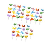 Magideal - Insertos De Jardín De Mariposas De 50 Piezas, Cultura Residencial Decorativa, Decoraciones Navideñas Al Aire Libre En El Área Al Aire Libre De La Auto 12 Cm