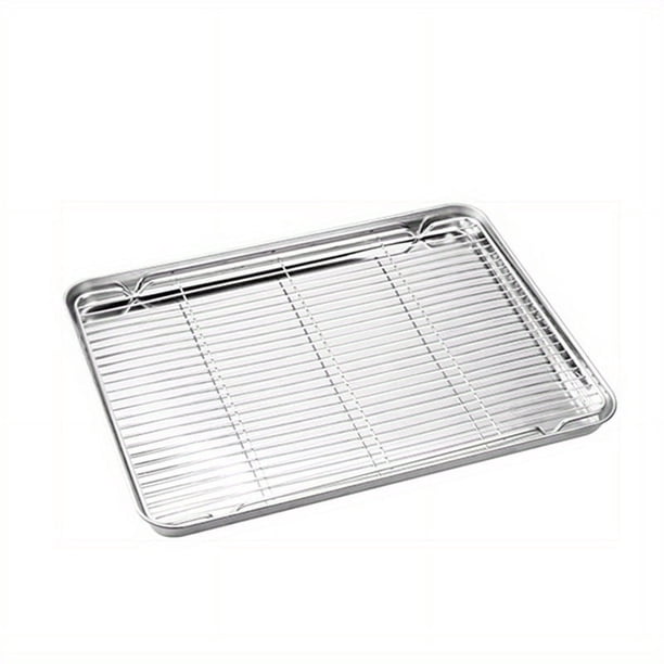 Set, Baking Tray With Removable Cooling Rack, Stainless Steel Baking Pan Sheet, Non Toxic Cookie Sheet, Dishwasher Safe, Oven Accessories, Baking Tools, Kitchen Gadgets, Kitchen Accessories, Home Kitc