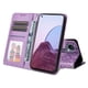 thumbnail image 4 of Funda tipo cartera FOXDOCK para OPPO A96 5G , diseño girasol en relieve, cuero PU, cierre magnético, soporte y tarjetero, 4 of 5