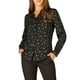 thumbnail image 5 of INSPIRE CHIC Camisa de Mujer con Cuello Alto y Manga Larga con Estrellas Metálicas 2XL Negro, 5 of 8