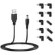 thumbnail image 1 of Cable de carga LIANSUM USB a DC de 5 V con 10 conectores, 1 of 9