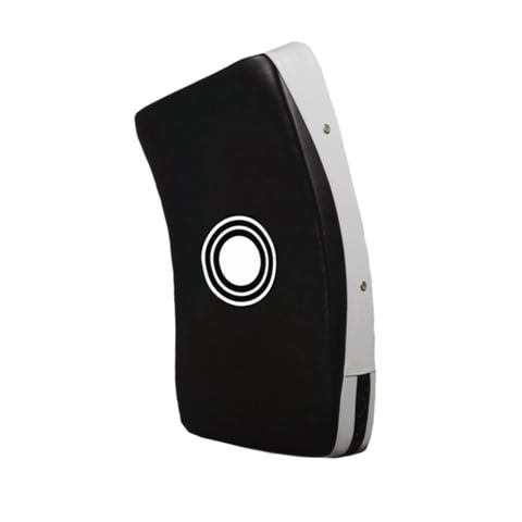 Ioensy - Saco De Boxeo Con Almohadilla Para Patadas, De Piel Sintética, Para Competición De Karate, Muay Thai, Color Negro Y Blanco