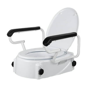 Glomed - Alzador De Baño Con Apoyabrazos Abatible Y Tapa Con 4 Fijaciones