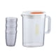 thumbnail image 4 of Jarra de agua resistente al calor para , jarra de agua con tapa , blanco tazas blanco con 3 tazas, 4 of 5
