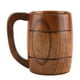 thumbnail image 1 of Vaso de cerveza de madera natural, retro, de gran capacidad, para té y agua, clásico, con asa, 1 of 8