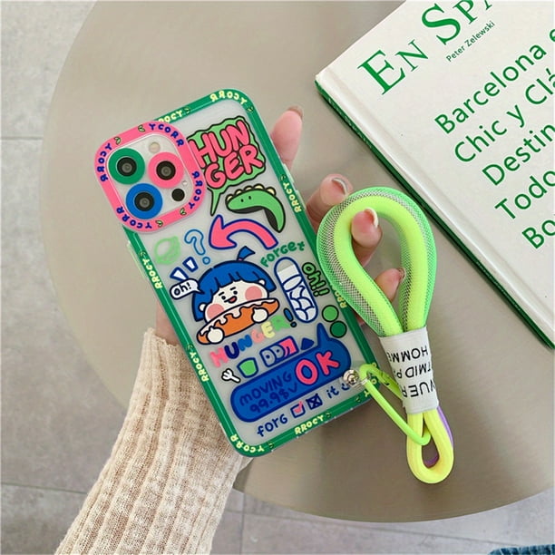 Cute Crocodile Printed Phone Case With Short Lanyard For IPhone14/14Plus/14Pro/14Pro Max, IPhone13/13Mini/13Pro/13Pro Max, IPhone12/12Pro/12Pro Max/12Mini, IPhone11/11Pro/11Pro Max Gift For Valentines