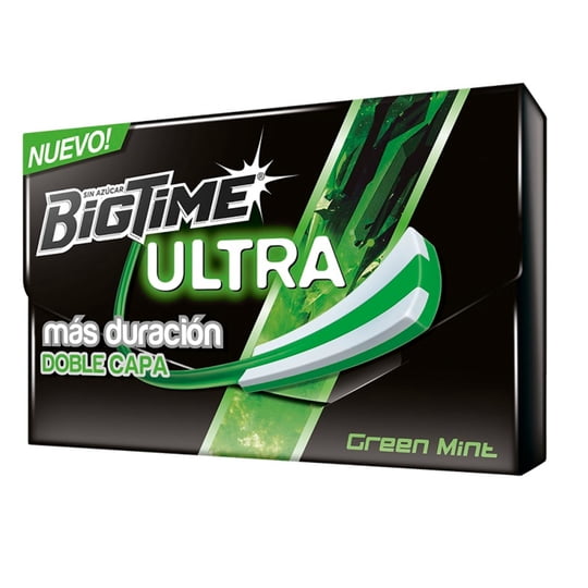 Chicle Bigtime Ultra Green 24 g Arcor