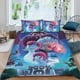thumbnail image 2 of 200% Lobo Conjunto de sábanas temático, trío de piezas, cómodo y amigable con la piel, diseño único, regalo de decoración para el hogar para familiares, amigos y fans,140cm *210cm, 2 of 6