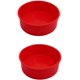 thumbnail image 1 of Molde para pastel REECAGO de 15 cm (2 unidades) de silicona rojo, 1 of 6
