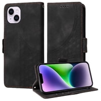 Carcasa Foxdock Iphone 14 Plus De Cuero Pu, Diseño Acolchado Clásico, Protección Contra Caídas Y Rayones