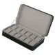 thumbnail image 5 of 12 ranuras puntada de lujo negro pu cuero cremallera reloj display organizador, 5 of 5