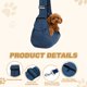 thumbnail image 3 of Uxcell Transportador de Perro en Bandolera para Perros y Gatos Pequeños de Hasta 16.5 Libras, Lona Suave con Bolsillo con Cremallera, Bolso de Hombro Cruzado para Mascotas, (Azul, 1 Unidad), 3 of 6