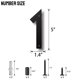 thumbnail image 5 of Números para casa HouSi de acero inoxidable de 12.7 cm, estilo moderno, negro, 5 of 8