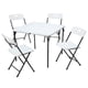 thumbnail image 1 of Juego de Terraza Plegable 4 Sillas Blanco 86.4x86.4x71.2 Cm, 1 of 7