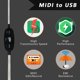 thumbnail image 3 of Cable MIDI a USB GREATLINK para estudio de música de 16 canales, 3 of 7
