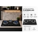 thumbnail image 2 of Cocina Encimera 3 Quemadores Gas Licuado Vidrio Negro, 2 of 6