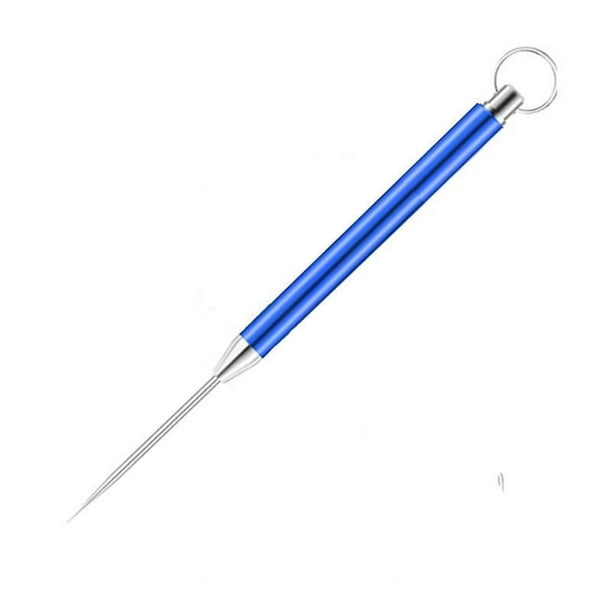 Titanium Alloy Retractable Toothpick Key Chain Pendant - Your Ultimate Self-defense and Tooth Cleaning Tool on the Go!