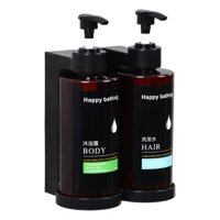 Magideal - Dispensador De Loción Para Ducha, Botella Con Bomba Recargable, Antideslizante, Portátil, Fácil De Limpiar, Dispensador De Jabón Líquido Para Manos Pa B Doble Cabeza