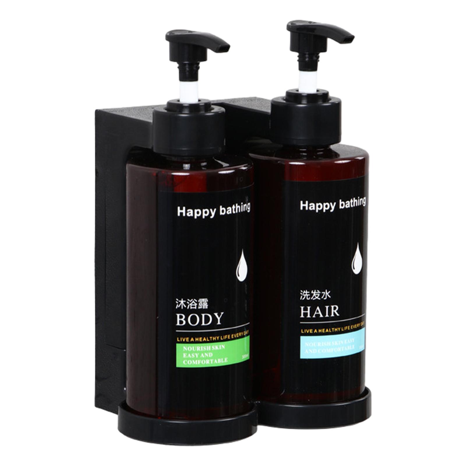 Magideal - Dispensador De Loción Para Ducha, Botella Con Bomba Recargable, Antideslizante, Portátil, Fácil De Limpiar, Dispensador De Jabón Líquido Para Manos Pa B Doble Cabeza