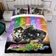 thumbnail image 4 of JoJo's Bizarre Adventure Conjunto de sábanas temático, trío de piezas, cómodo y amigable con la piel, diseño único, regalo de decoración para el hogar para familiares, amigos y fans,135cm *200cm, 4 of 6