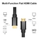 thumbnail image 3 of Cable Hdmi Plano 3 Metros 720p, 1080p FULLHD negro, 3 of 3