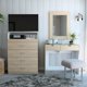 thumbnail image 1 of Mueble De Tocador + Espejo + Cómoda 4 Cajones Rovere / Blanco, 1 of 11
