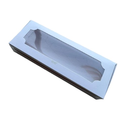 Genérico - Caja E Con Ventana Para 3 Alfajores 19X7X3 Cm Blanco