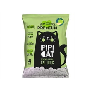 Arena Aglutinante Para Gatos 4Kg Control Olores Pipicat Verde