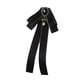 thumbnail image 3 of Cinta Pajarita Broche Corbata Cócteles Fiesta Graduación Bowknot Broche Pin Negro, 3 of 5