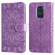 thumbnail image 1 of Funda tipo cartera FOXDOCK para Xiaomi Redmi Note 9 4G , diseño girasol en relieve, cuero PU, cierre magnético, soporte y tarjetero, 1 of 5