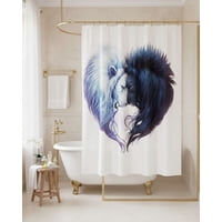 Imac Hogar - Juego De Cortina De Baño Tela Género + Forro Impermeable