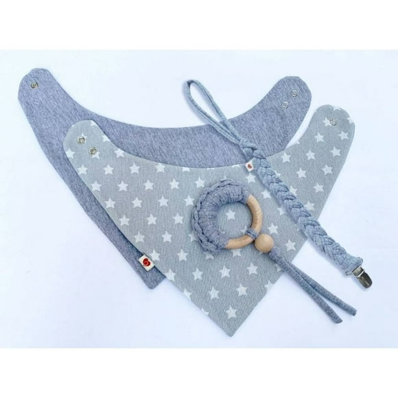 Set de aseo y salud Eco Pack de Algodón Para Baby Shower de Niños Gris