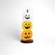 thumbnail image 3 of Decoración de Mesa Triple Calabaza de MDF 45 x 18 cm Halloween - Frank & Mortis, 3 of 4