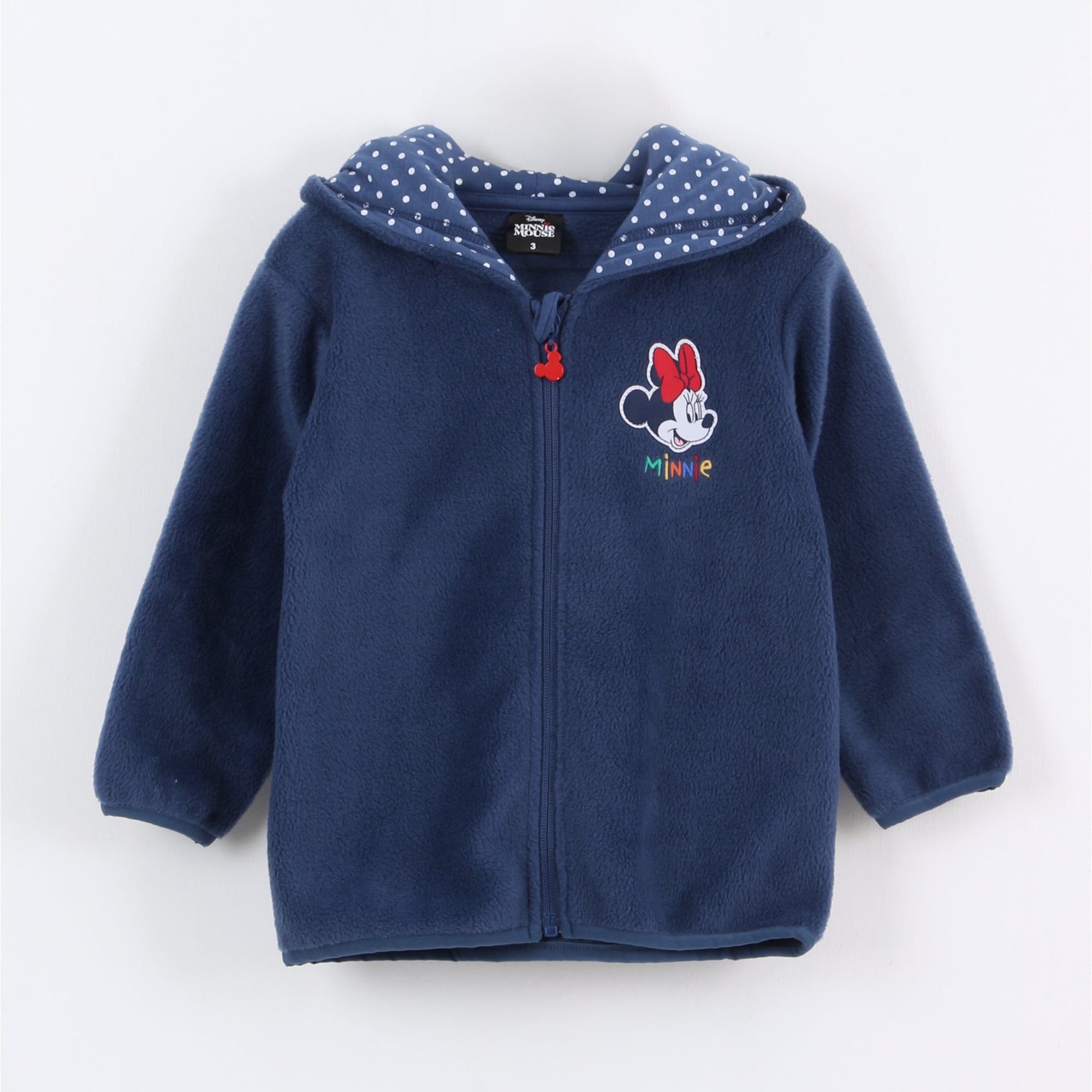 Polar Escolar Con Gorro Niña Minnie Mouse Azul Marino Disney