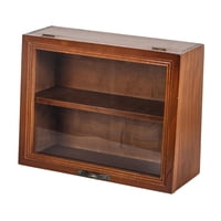 Bothyi - Gabinete De Almacenamiento De Escritorio Con Estante De 2 Niveles De Puerta Para Oficina De Baño De Perfume