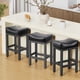 thumbnail image 1 of Taburetes de bar Raynesys, altura de mostrador, juego de 3 con asiento tipo sillín, 1 of 8