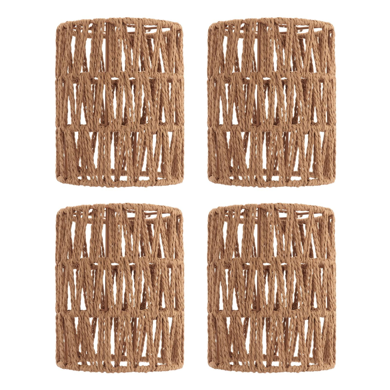 Magideal - 4 Piezas De Lámpara Colgante Tejida Sombra Boho Lámpara Protector De Bombilla Rústica Para Lámpara De Lámpara De Lámpara De Lámpara De Lámpara Para El